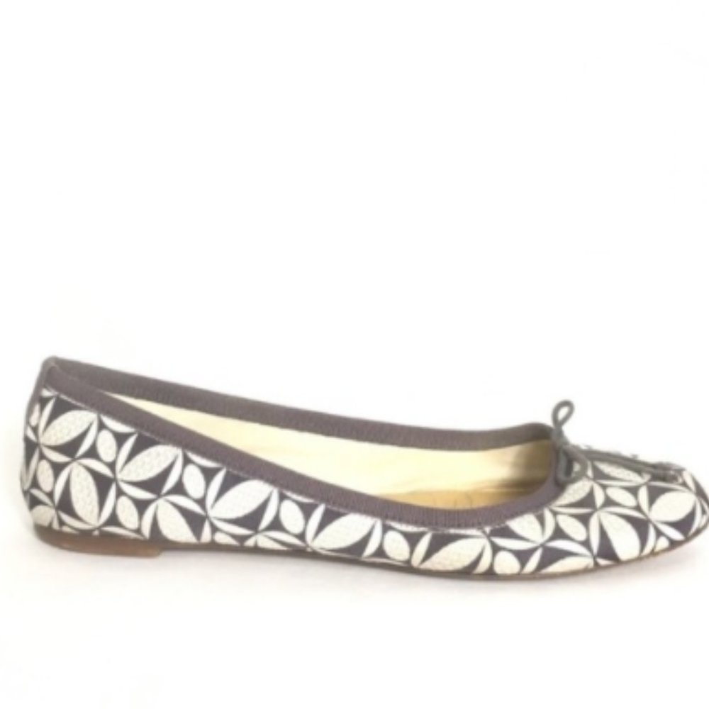 J. Crew Women’s Ballet Flats Cream and Taupe Shoes, size 6